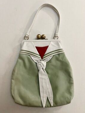 RARE Vintage Moschino Leather Bag Sailor Nautical Made In Italy Brand New No Tag